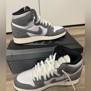 Nike High-Top Sneakers in Gray and White